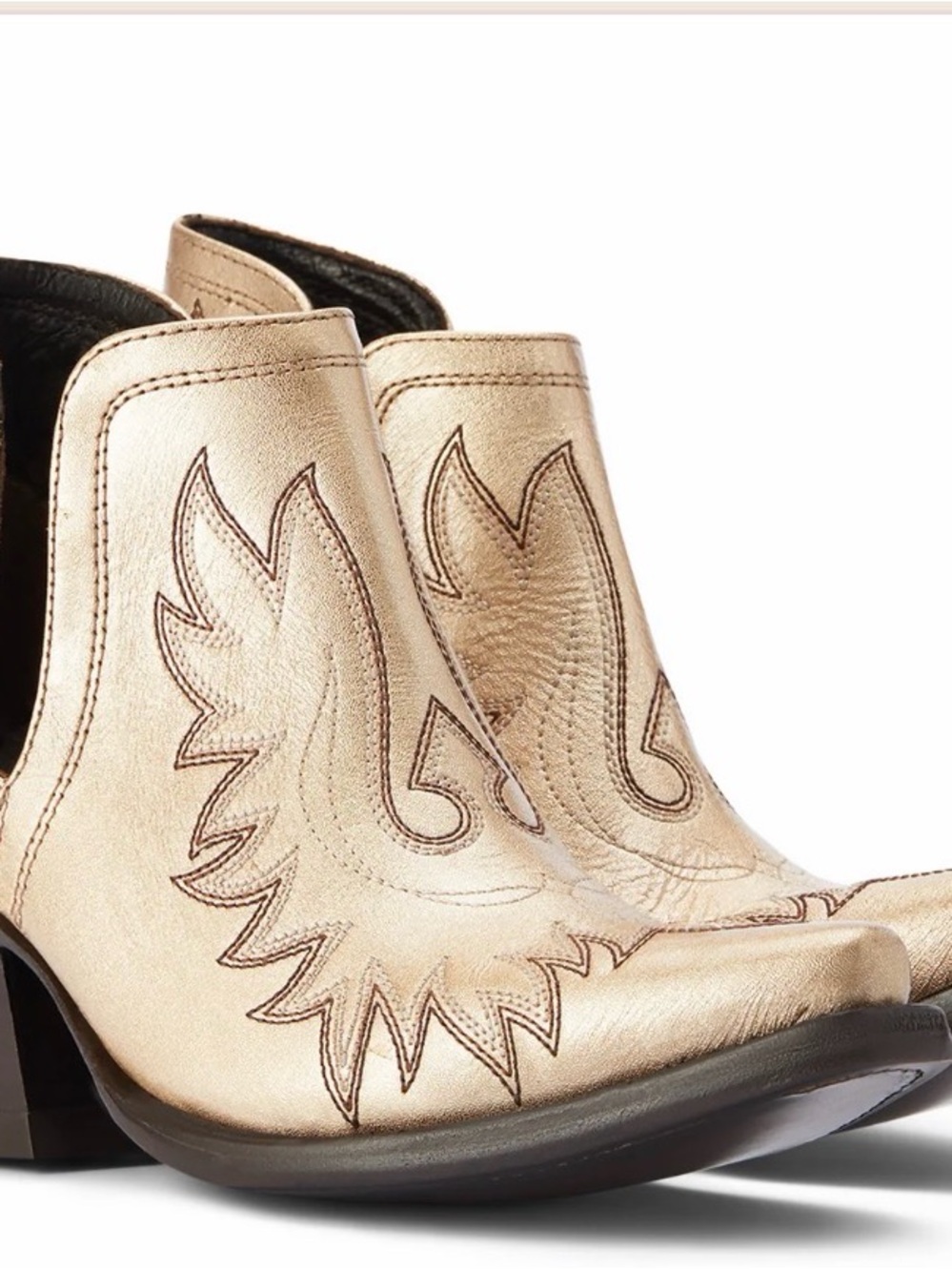 Ariat Ladies Dixon Gold Buckle Western Booties 10042458 size 8.5